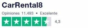 Calificación CarRental8 obtener el mejor precio para alquilar un coche