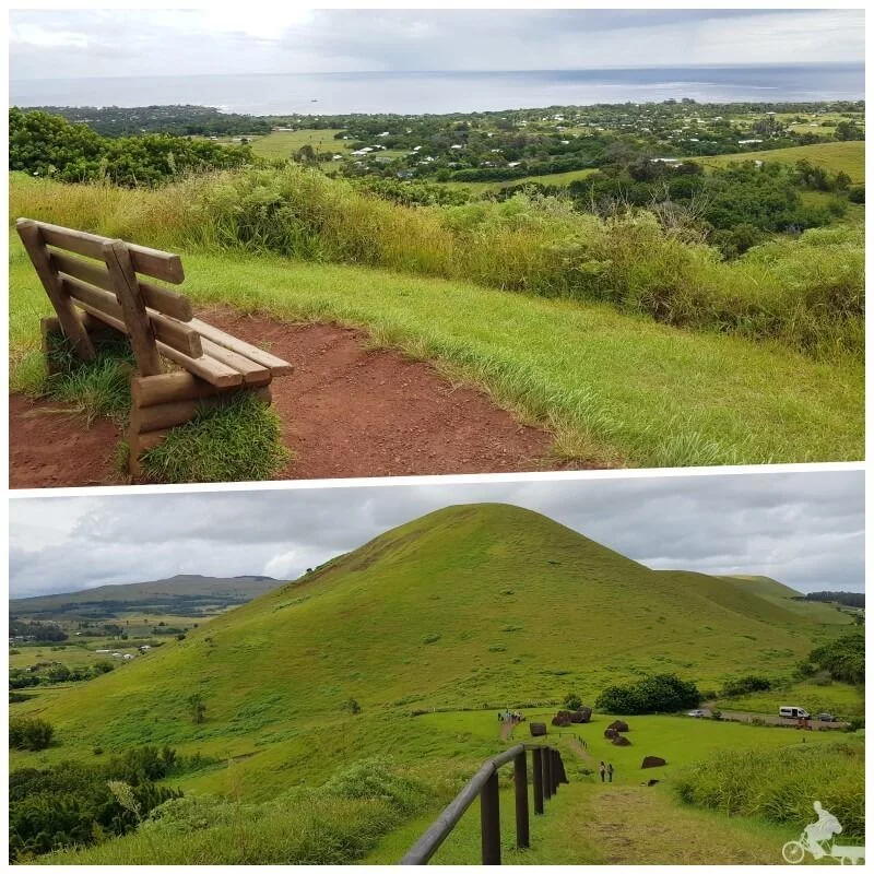 mirador de Hanga Roa desde Puna Pau