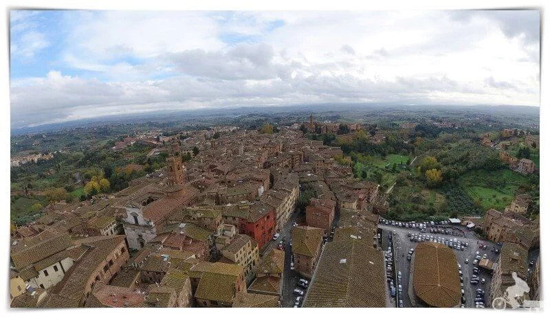 vistas al sur desde la Torre del Mangia