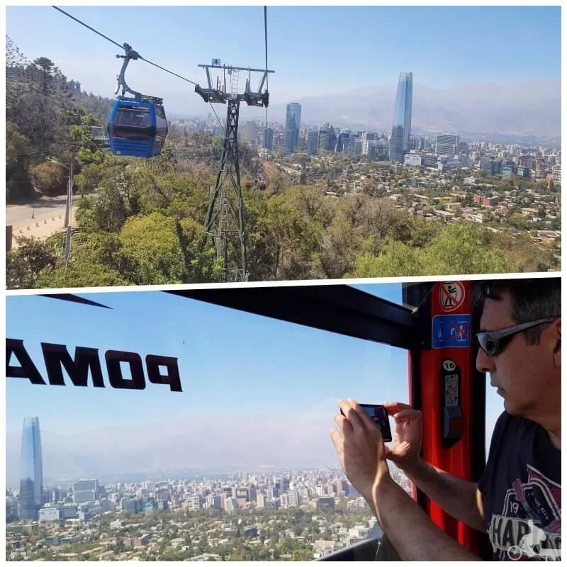 vistas desde el teleférico de Santiago de Chile