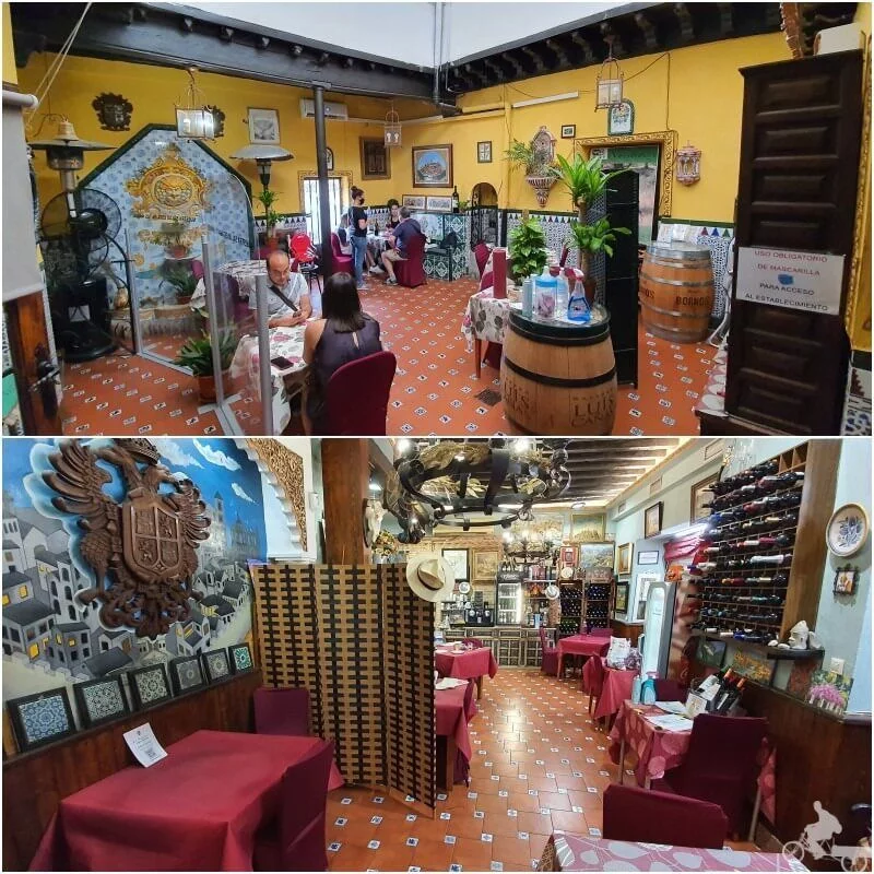 patios y comedores del restaurante lo nuestro en Toledo