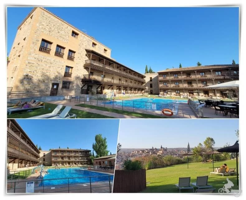 piscina del parador - donde alojarse en Toledo