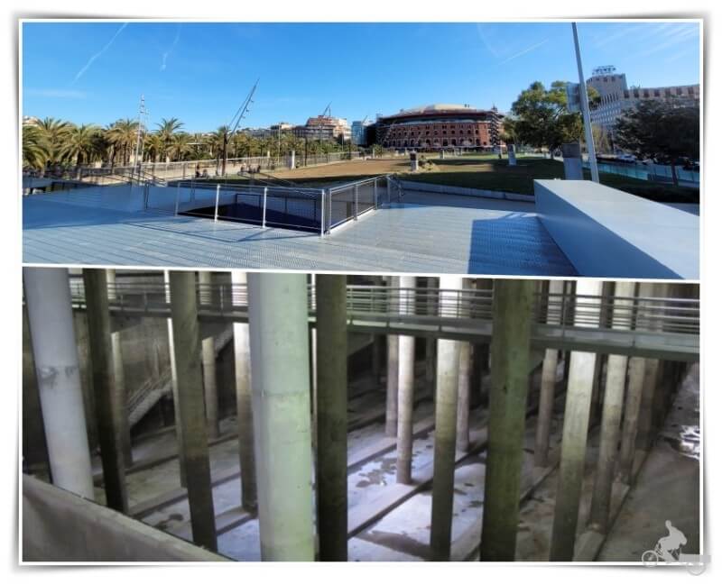 Depósito de aguas pluviales del parque de Joan Miró