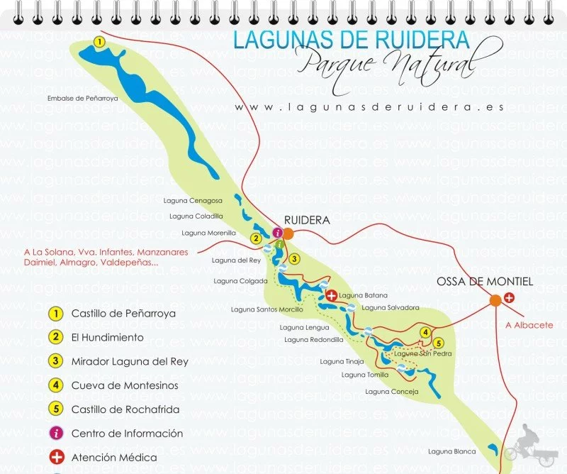 plano de las Lagunas de Ruidera