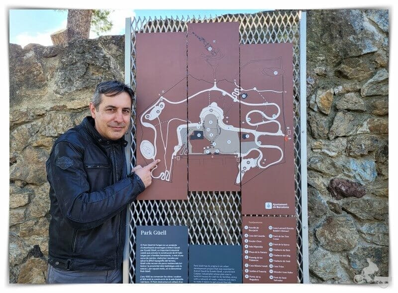 plano del park Güell