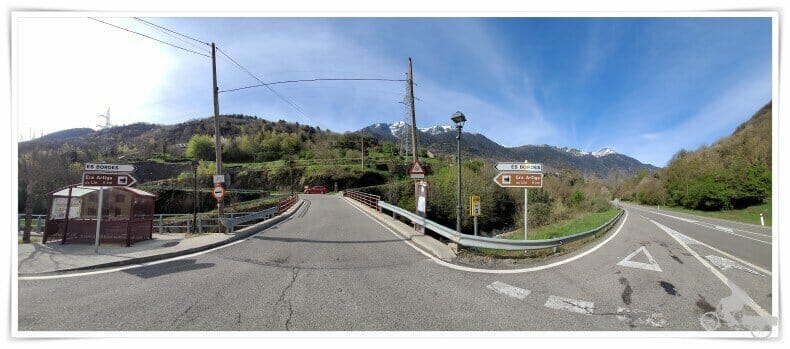 cruce de es bordes carretera