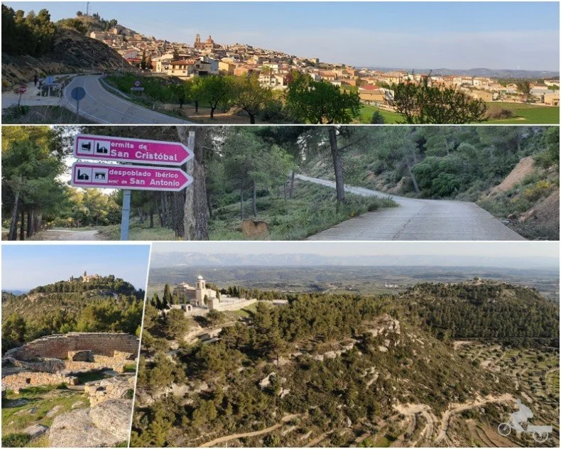 carretera de Calaceite al poblado ibérico y ermita de San Cristóbal