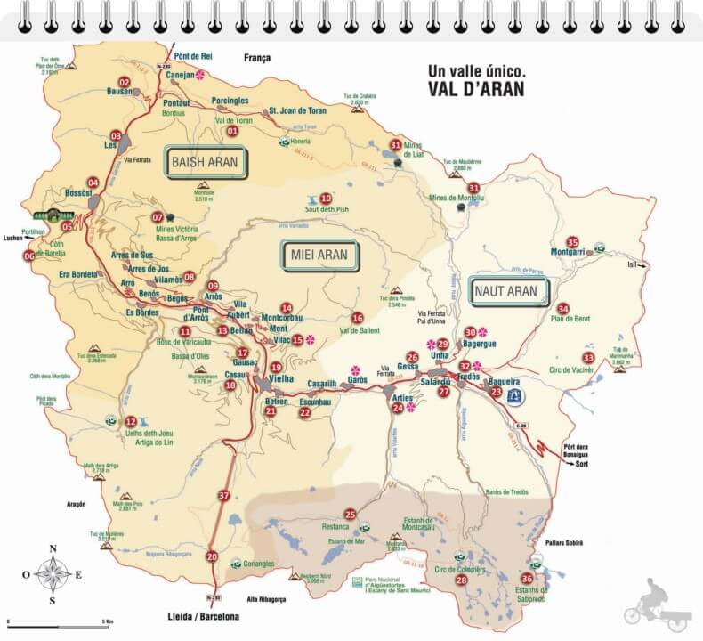 mapa del valle de aran