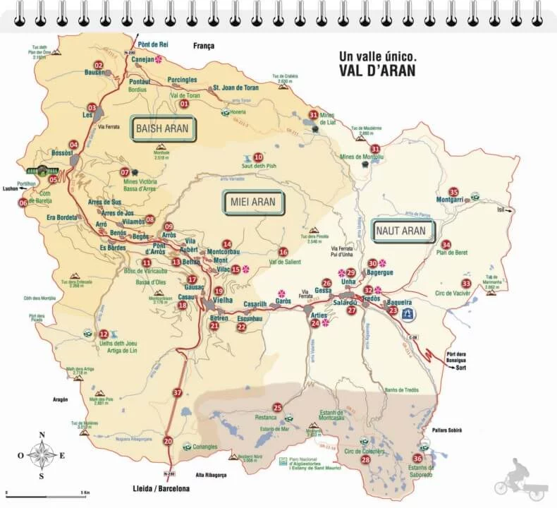 mapa del valle de aran