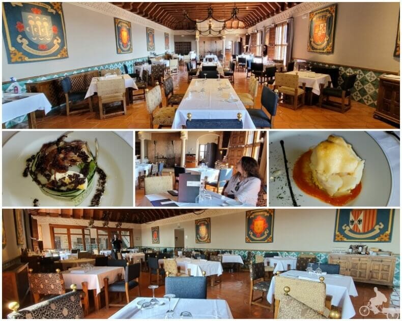 comedor del parador de Alcañiz
