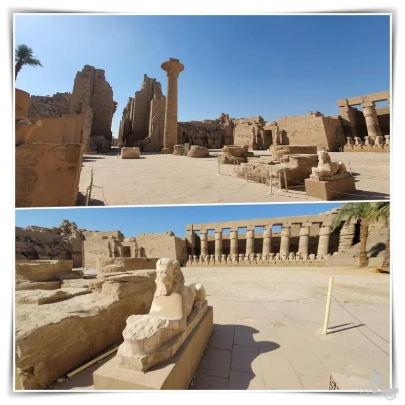 patio porticado del templo de Karnak