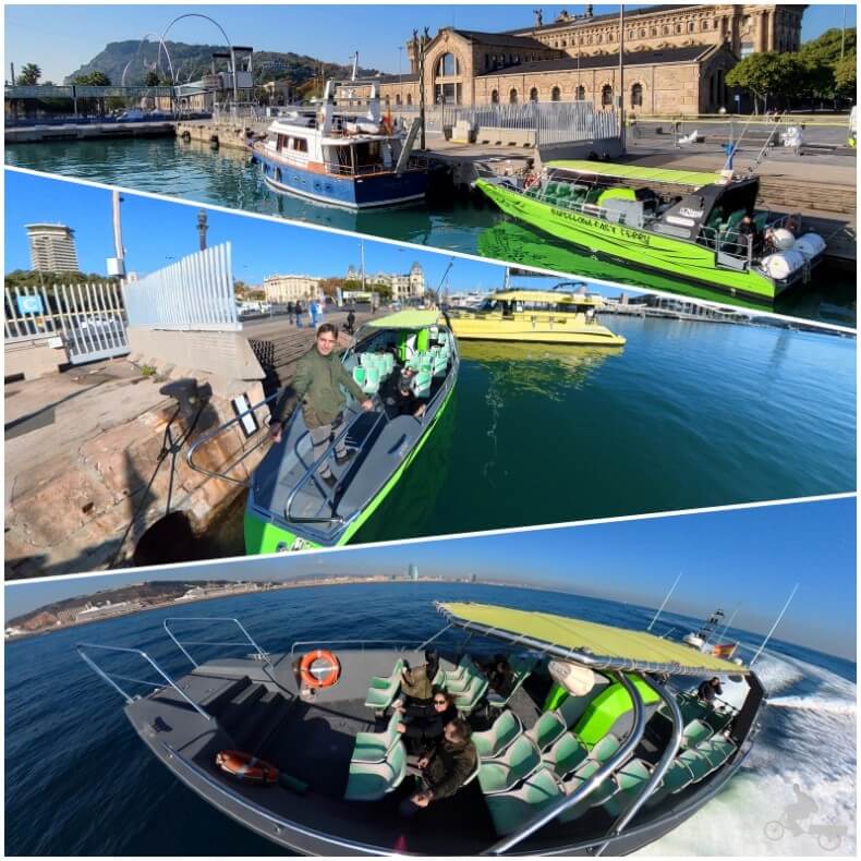 Paseo en lancha rápida Actividades en el mar en Barcelona