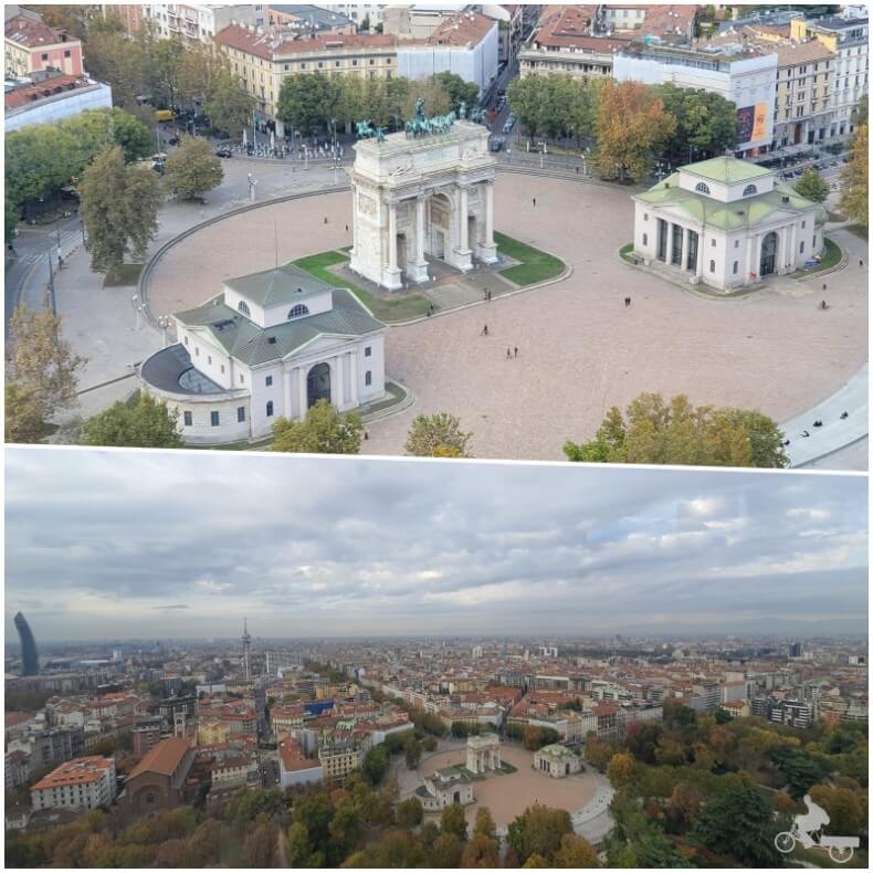 Arco de la Pace desde la Torre Branca