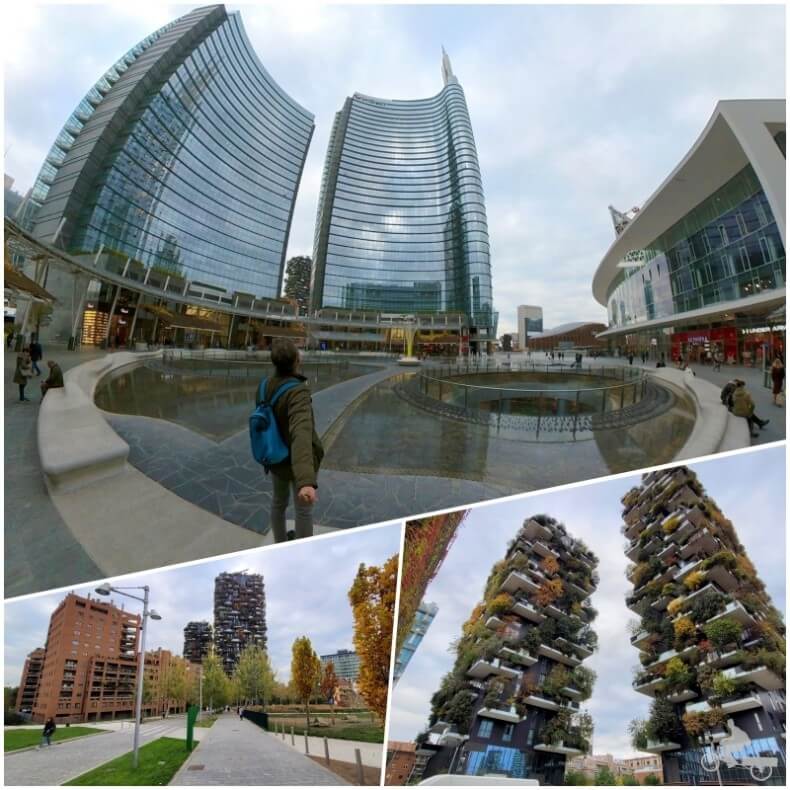 Bosco verticale y piazza gae aulenti