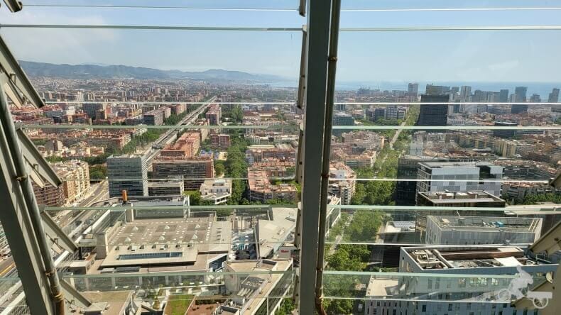 Diagonal de Barcelona desde mirador Glories