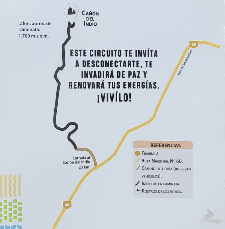 mapa cañon indio