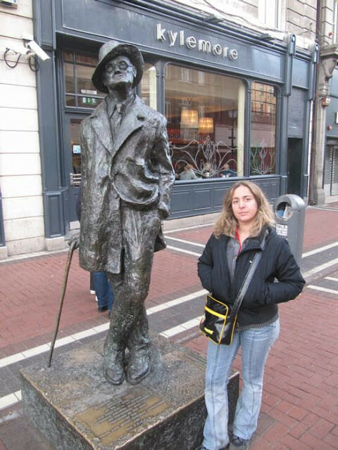 Estatua de James Joyce en Dublín