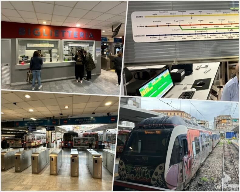 Estacion de tren Circumvesuviana de Nápoles