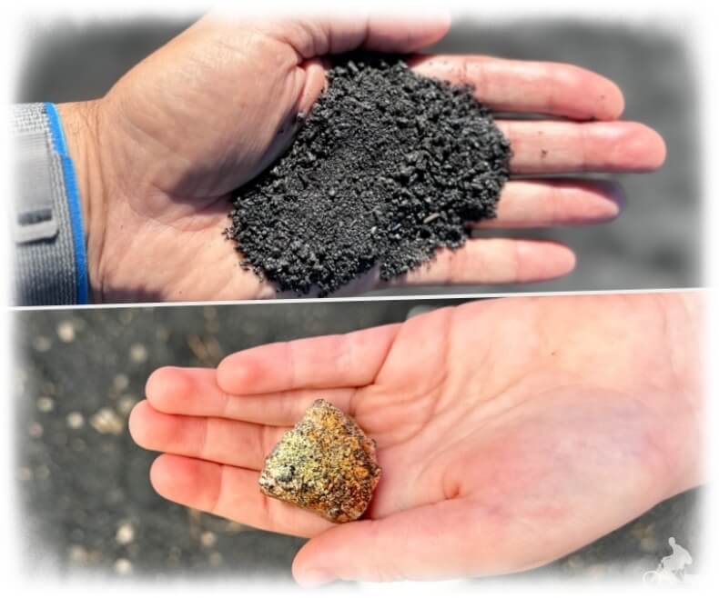 cenizas y rocas de erupcion volcánica en Canarias