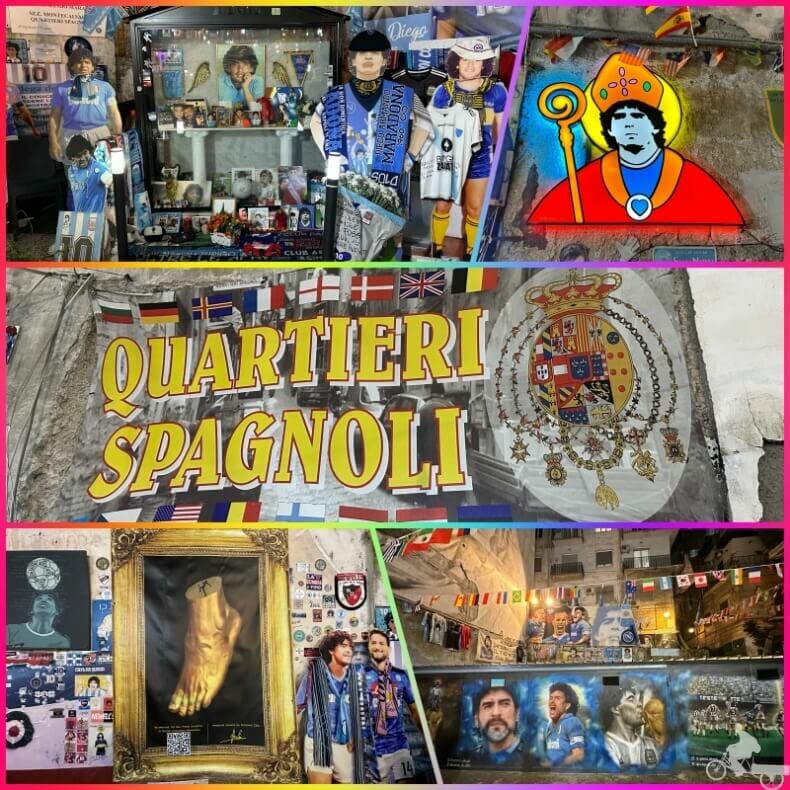 maradona grafitis murales en Nápoles