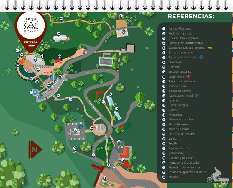 plano parque de la sal zipaquira