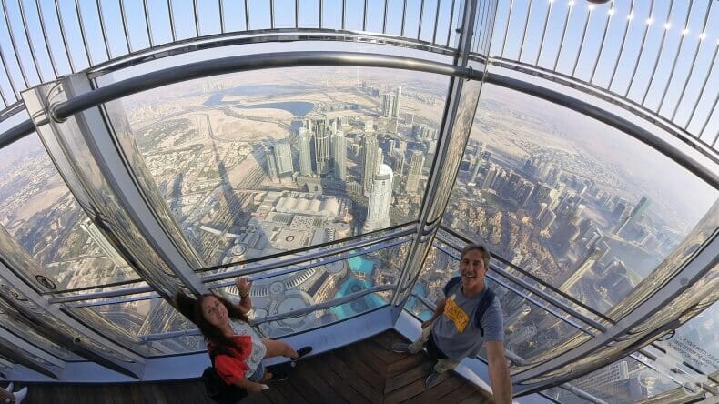 terraza exterior piso 148 burj khalifa