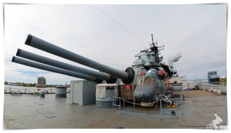 cubierta del acorazado USS New Jersey