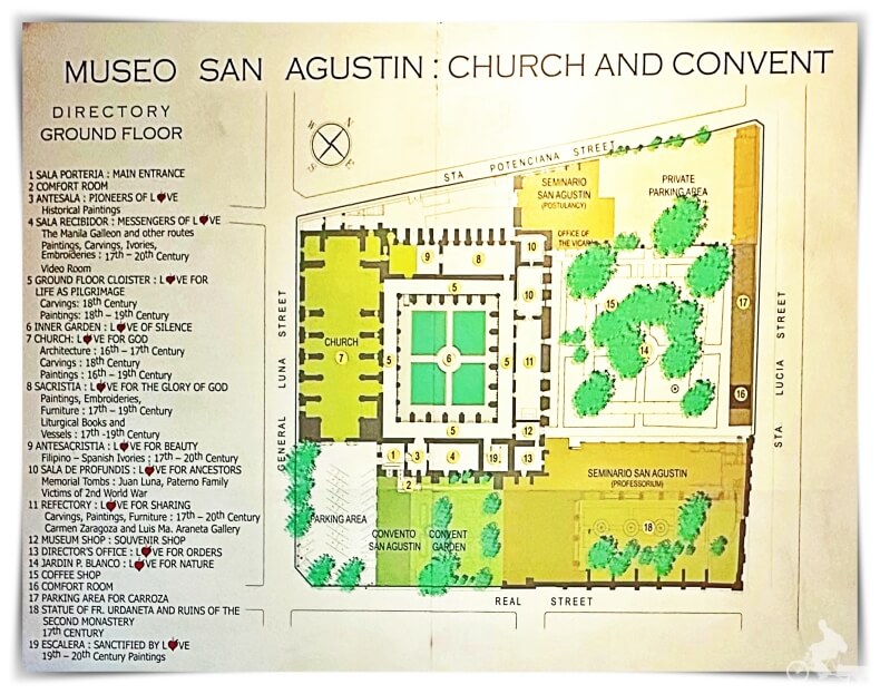 mapa iglesia museo de San Agustín