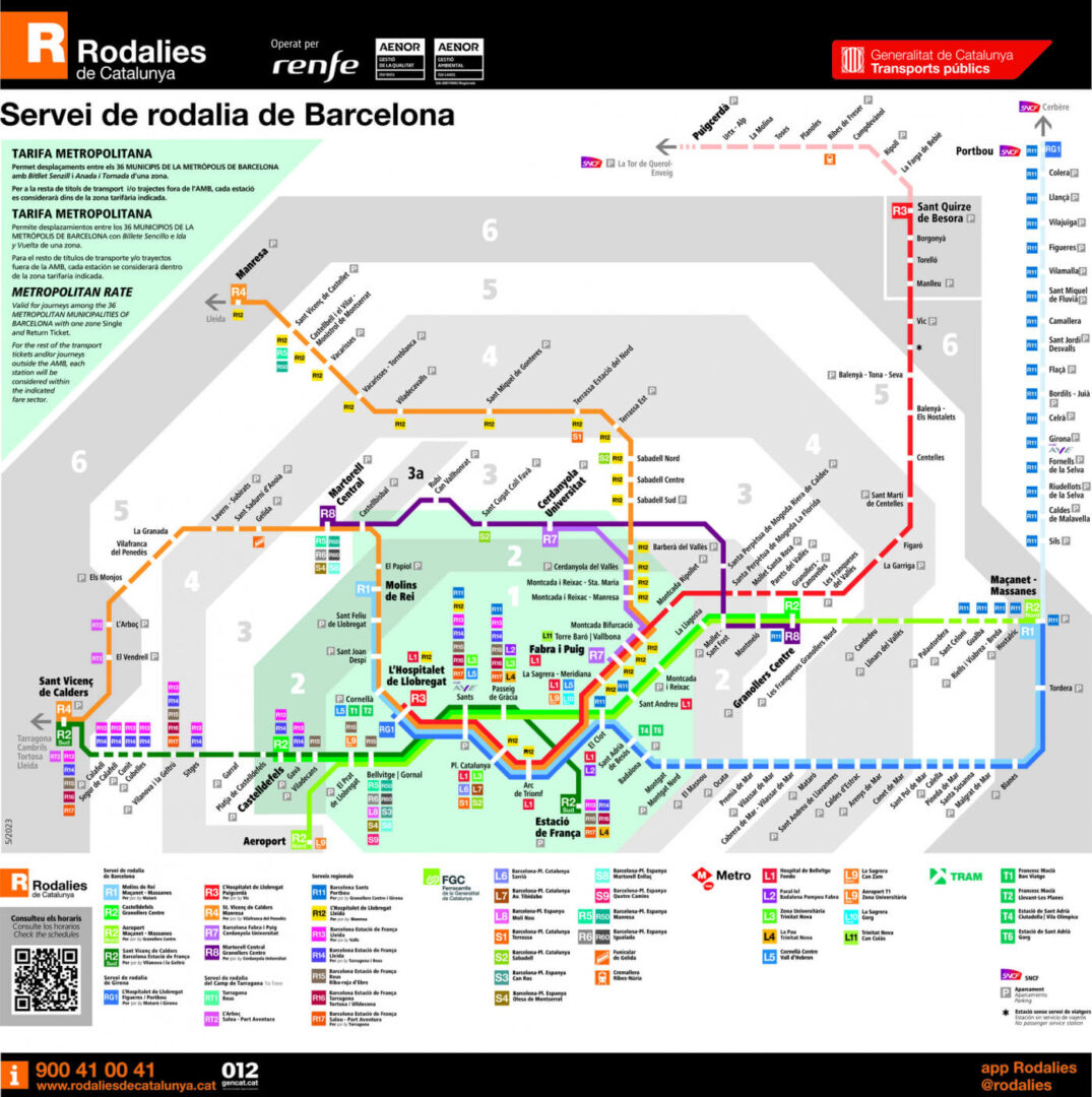Mapa Rodalies Catalunya