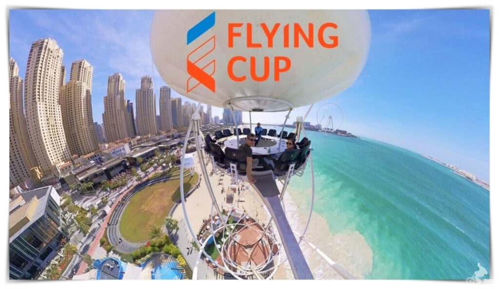 Flying Cup de Dubai, en la playa The Beach JBR