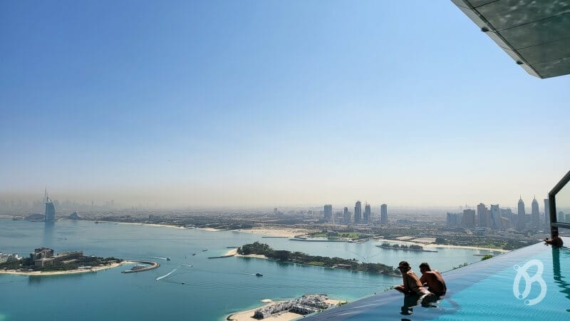 vistas burj al arab desde Aura Skypool