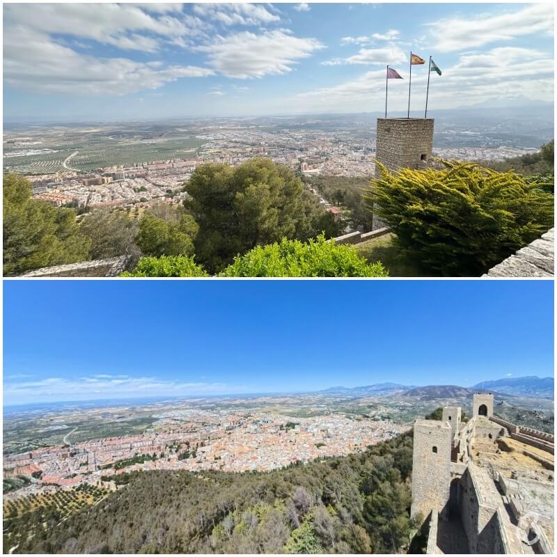 vistas desde el castillo de Jaén