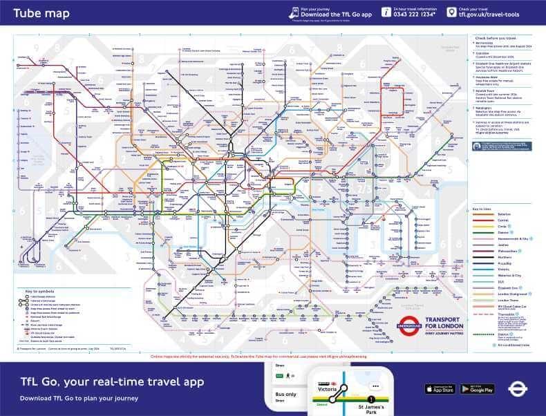 Mapa Zonas Transporte Londres
