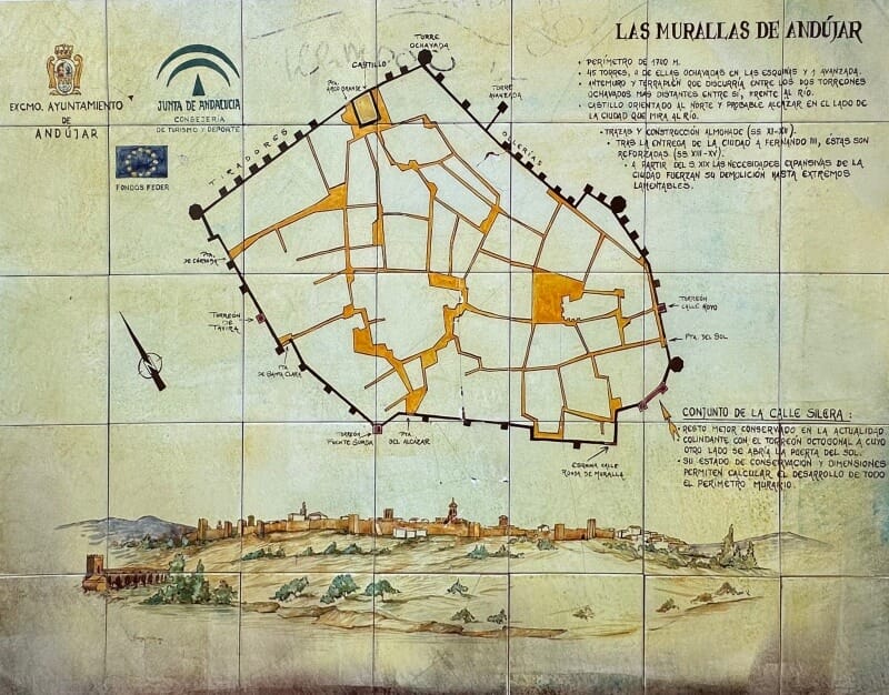 plano de las murallas de Andújar