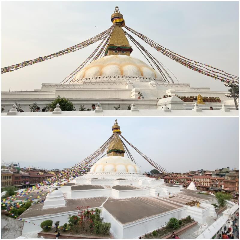 parte superior estupa Boudhanath
