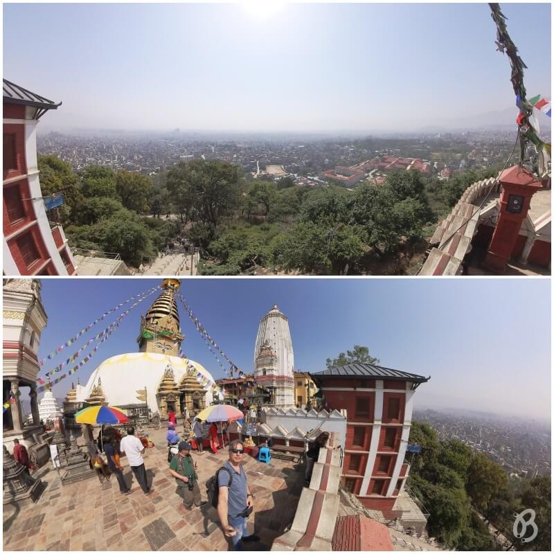 Vistas de Katmandú desde el templo Swayambhunath