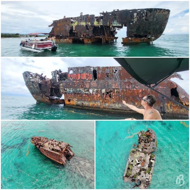antiguo barco encallado, el Nicodemus