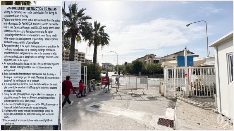 Entrada a la ciudad fantasma de Varosha