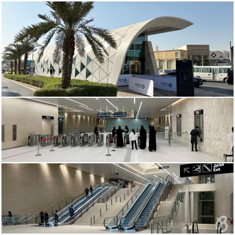 Parada de metro de la capital de Arabia Saudí, Riad