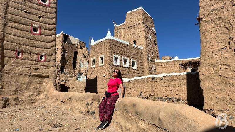 casas arcilla arabia del sur cerca de Yemen