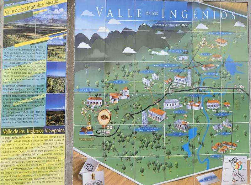 Mapa del valle de los ingenios