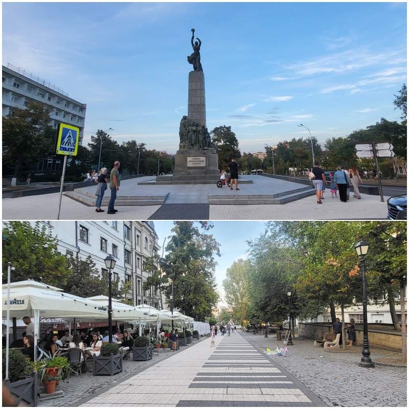 Strada Eugen Doga y el Monumento de los Luchadores del Poder Soviético
