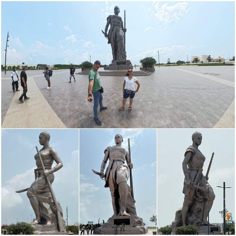 Gigante Estatua de la Amazona del antiguo Reino de Dahomey