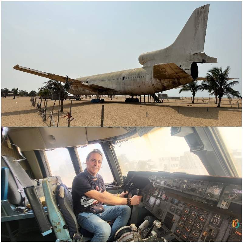 avión abandonado de Cotonou