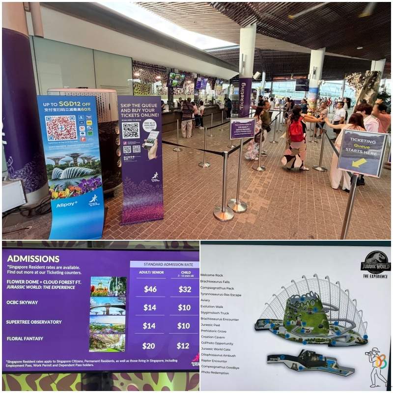 entradas para el Flower Dome y el Cloud Forest,