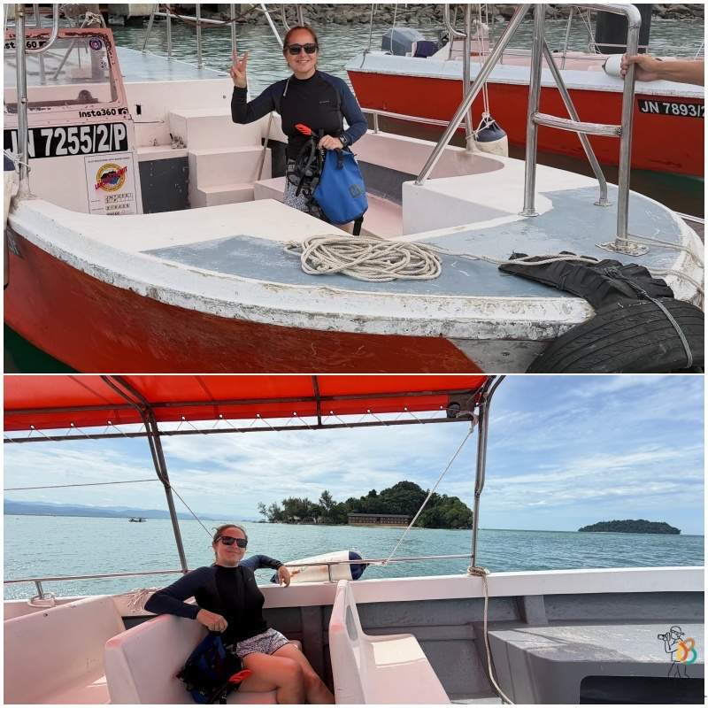 barco hacia el Parque Marino Tunku Abdul Rahman