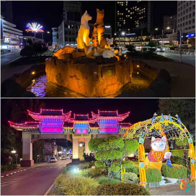 estatua de gatos de Kuching