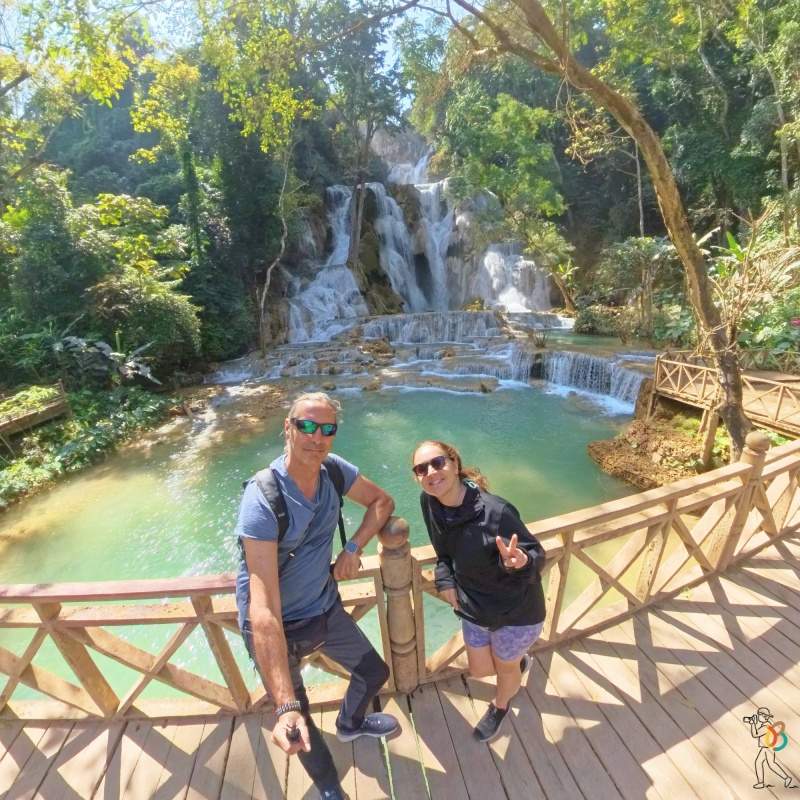 salto principal de cascadas Kuang Si falls