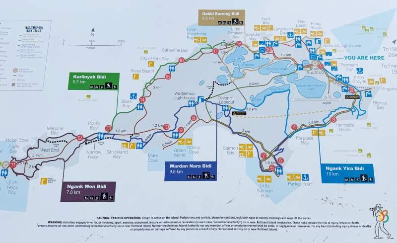 mapa de la isla cerca de Perth