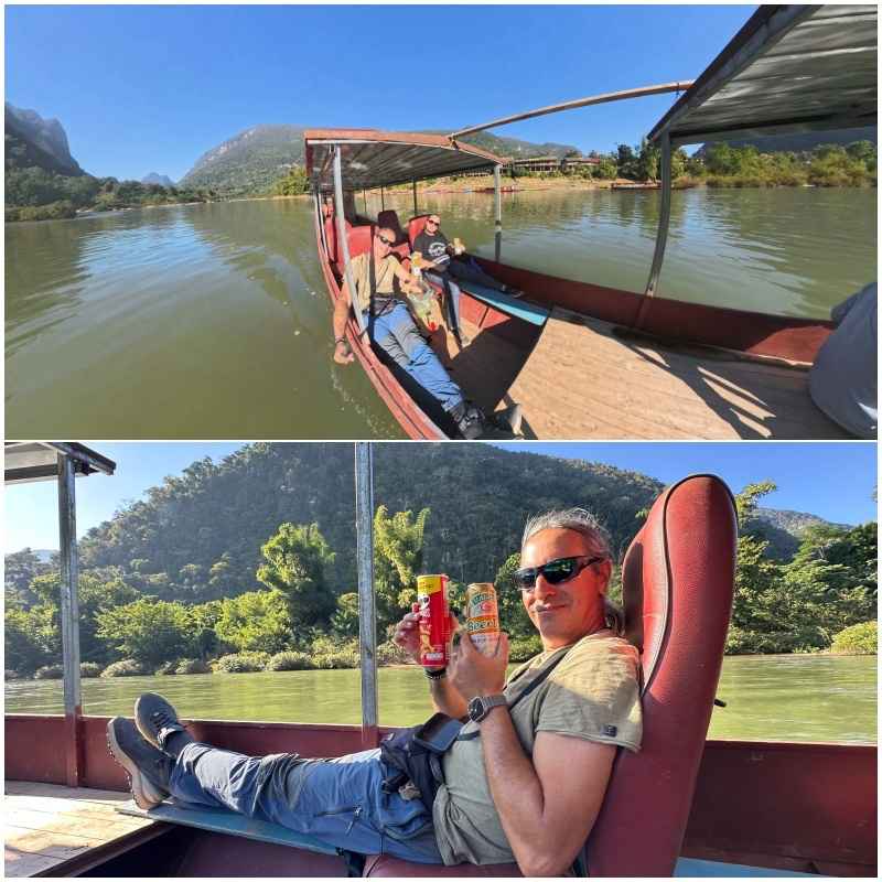 paseo en barca por ríos de Laos Norte
